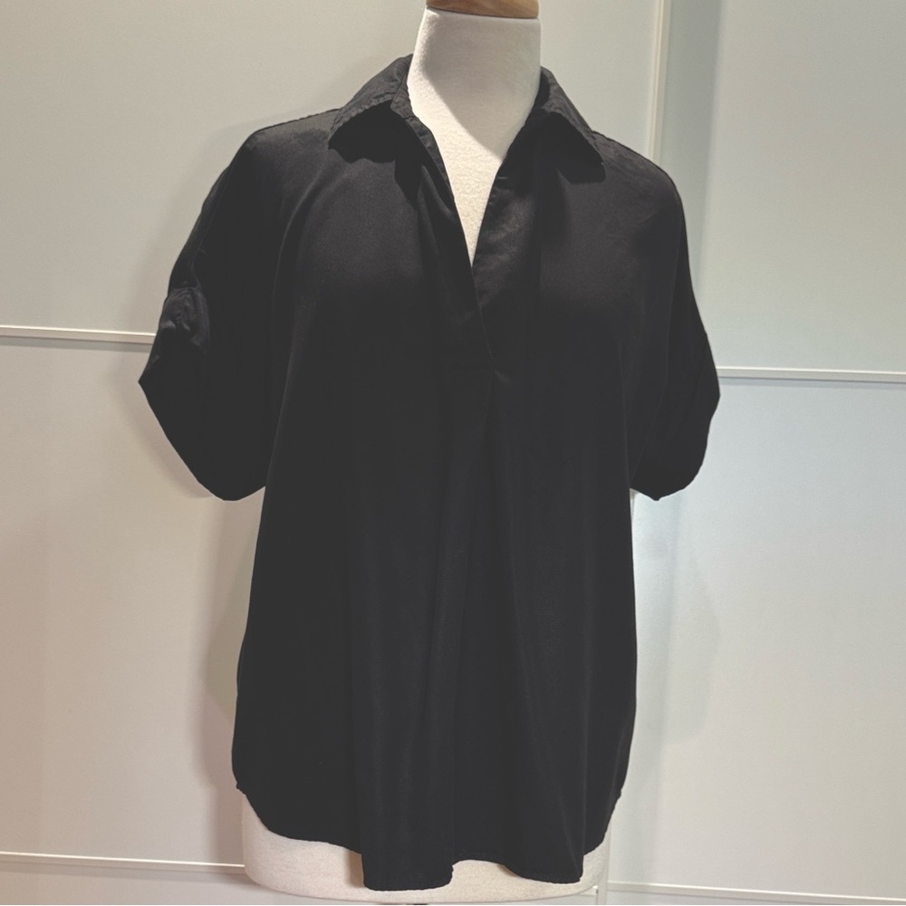 Crown & Ivy Popover Top Sz S